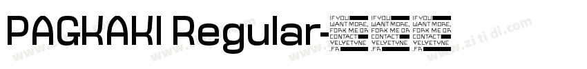 PAGKAKI Regular字体转换